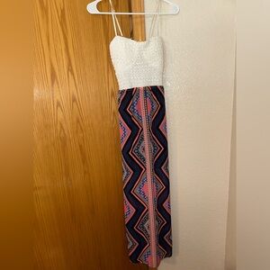 RUE 21 multicolor geometric pattern maxi dress
